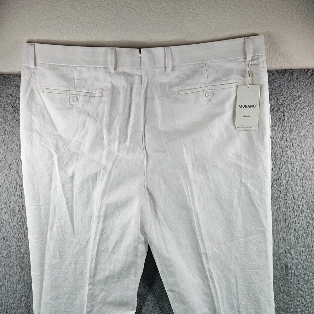 $115 NEW Baird Mcnutt Murano Linen Pants Men‎ 44 x 34 Relaxed Fit White